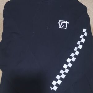 Vans Black Hoodie with Checkered Detail